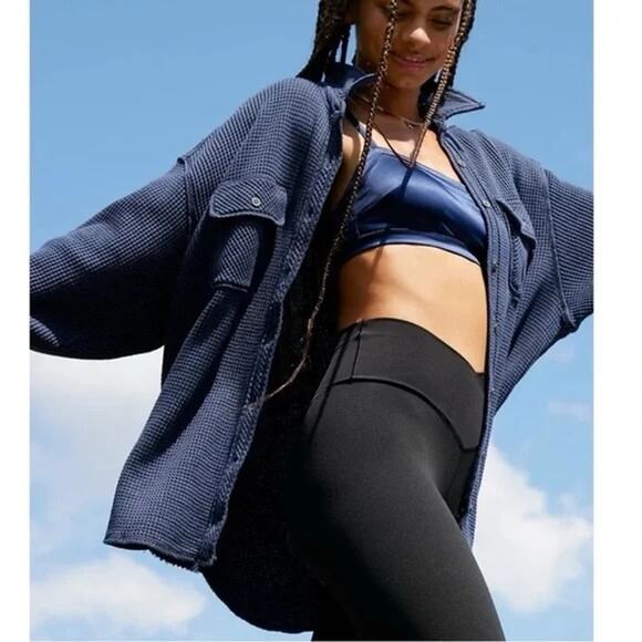 aerie Tops - Aerie Navy Button Down Shirt